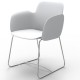 Set of 2 chairs Vondom Pezzettina white Matt and metal