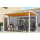 Pergola Aluminium Habrita Anthracite 12m2 avec toile d'ombrage 140gr