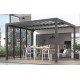 Pergola Bioclimatique Lames Orientables 11 m2 et Brise-Vue latéral 3 m