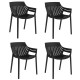 Lot de 4 fauteuils Vondom Spritz noir