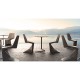 Lot de 4 Chaises Vondom Voxel Futuristes Noir