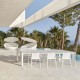 Lot de 4 chaises Vondom Quartz blanc