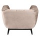 Fauteuil en velours beige Marao KosyForm