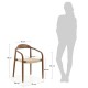 Set van 2 stoelen met armleuning in zwart en beige eucalyptus KosyForm