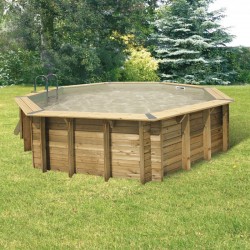 Pool Wood Ubbink Océa 580 H130cm Liner Beige zand