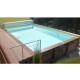 Piscine Bois Ubbink Linéa 500x1100 H140cm Liner Bleu