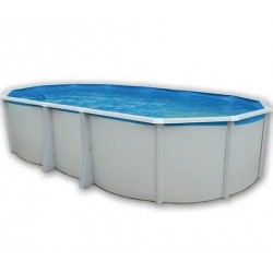 Piscina redonda sobre rasante TOI Prestigio blanco 350x132 con kit completo