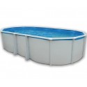 Piscina fuori terra TOI Ibiza Compact ovale 640x366x132 con kit completo bianco