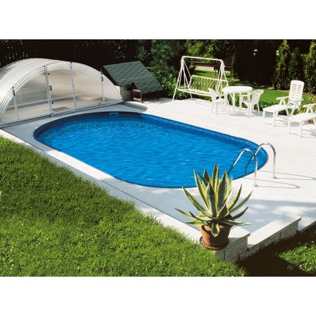 Piscine Ovale Ibiza Azuro 600x320 H120 avec Filtre à Sable