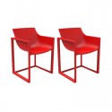 Conjunto de 2 Poltronas de Wall Street Vondom Red