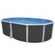 Piscine hors sol Ovale TOI Compact blanc 640x366x132 avec kit complet