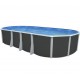 Above ground pool TOI Ibiza Oval 915x457x132 with complete kit Anthracite