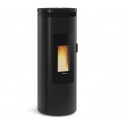 Estufa de pellets La Nordica Extraflame Amika 8kW impermeable ventilada Negro