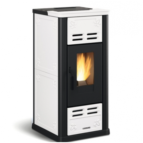 Extraflame Serafina Lux Evo 8kW Fogão Pellet Ventilado Branco