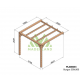 Pergola adossée en bois brut Burgos 3x3m 9m2