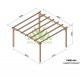 Freistehende Pergola aus Massivholz Madrid 4,20x4,20m 17m2