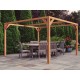 Pérgola exenta de madera en bruto Tarragona 250x250cm 6,25m2