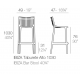 Set of 4 Ibiza Bar Stools Ecru Vondom