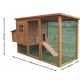 Poulailler de Jardin en bois 3-4 Poules Habrita 1.50m2