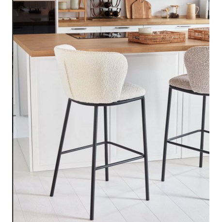 Set of 2 Elia VeryForma White and Black Metal High Stools