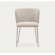 Lot de 2 Chaises Tissus et métal beige Elia VeryForma