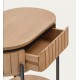 Table de Chevet avec tiroir bois manguier ovale 55 Cali VeryForma