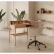 Chaise de bureau beige et aluminium finition noire mate Tisia VeryForma