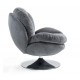 Fauteuil pivotant Top tissu velours gris foncé VeryForma