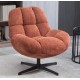 Molo Swivel Armchair Terracotta Fabric VeryForma