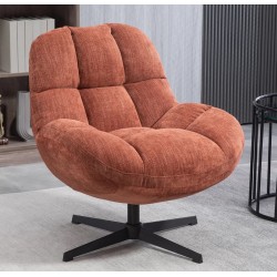 Molo Swivel Armchair Terracotta Fabric VeryForma