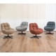 Molo Swivel Armchair Terracotta Fabric VeryForma