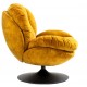 Fauteuil pivotant Top tissu velours Ocre VeryForma