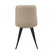 Set van 4 Eetkamerstoelen Lize Beige Stof Metalen Poten VeryForma