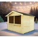 Spruce wood merchant shop Sylva 3x2,4m Habrita 7.2m2