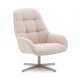 Aspe draaifauteuil beige stof en metaal VeryForma