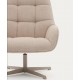 Aspe draaifauteuil beige stof en metaal VeryForma