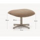 VeryForma Light Brown Fabric and Metal Aspe Footstool