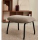 VeryForma Light Brown Fabric and Metal Aspe Footstool