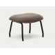 VeryForma Light Brown Fabric and Metal Aspe Footstool