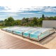 Abri de Piscine Linea bas Abrilios télescopique pour piscine 600x400