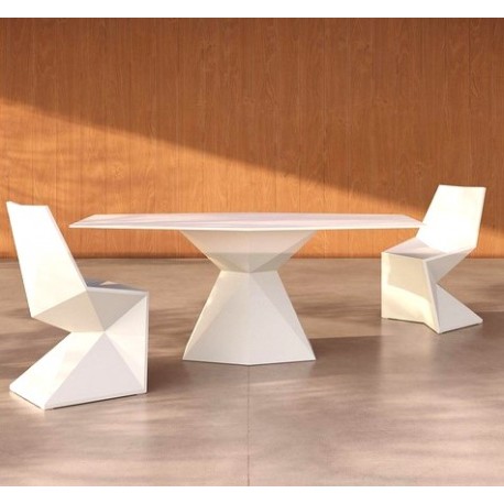 Conjunto de Mesa e 2 Cadeiras Vertex Vondom Branco